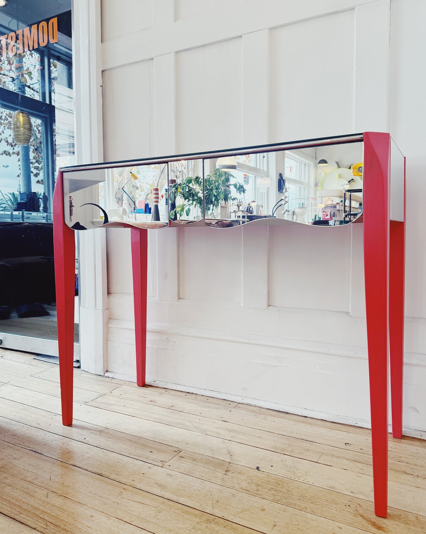 CUSTOM / Mirror Console w/Watermelon Frame