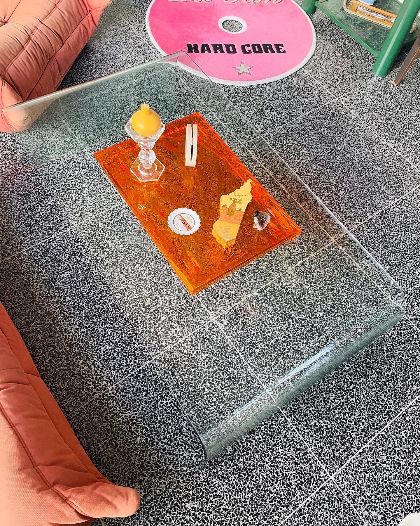 FIAM ITALIA / Ponte Waterfall Glass Coffee Table by Angelo Cortesi