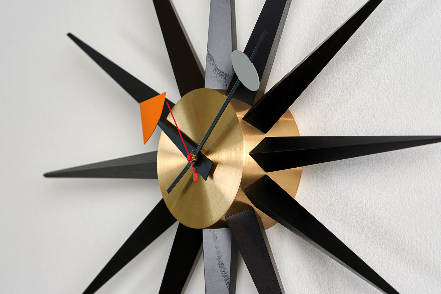 VITRA / Sunburst Clock by George Nelson - Black + Brass