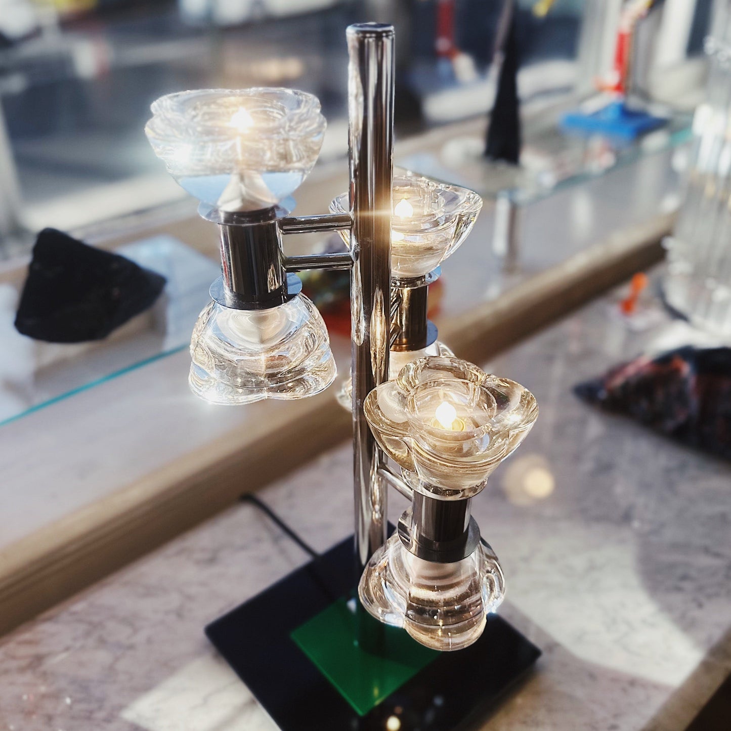 BESPOKE / Custom Flower Glass Table Lamp