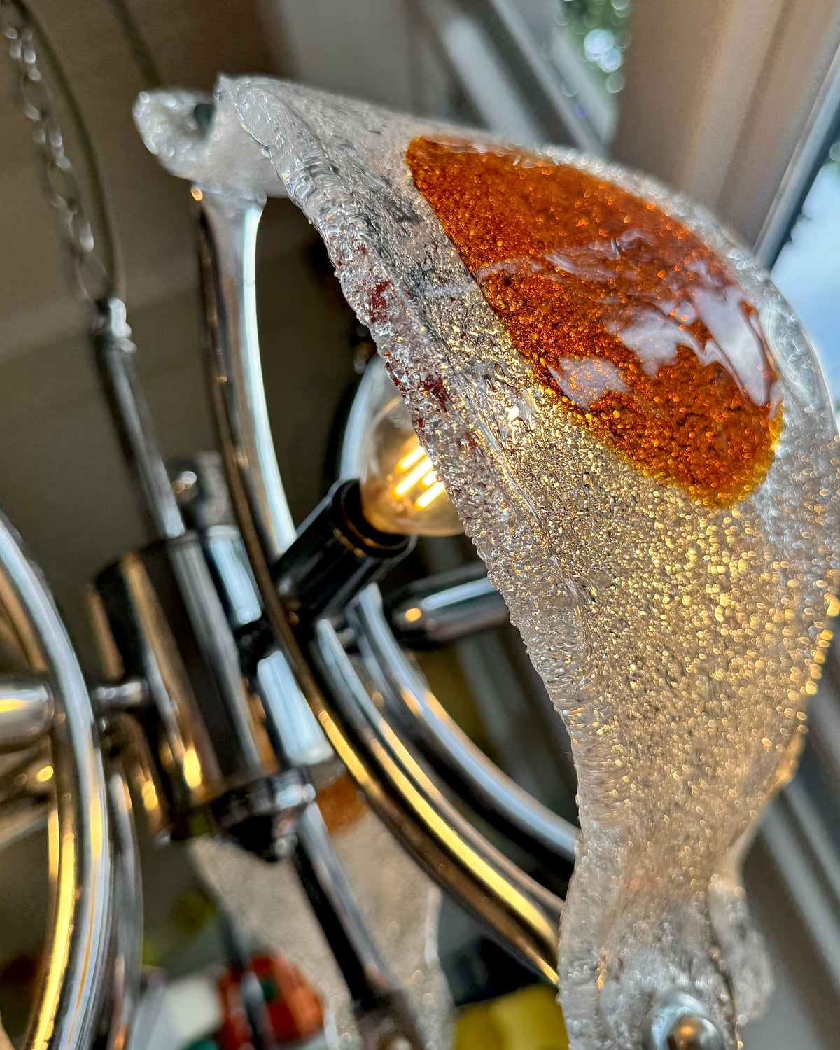 VINTAGE / Mazzega Murano Glass Chandelier