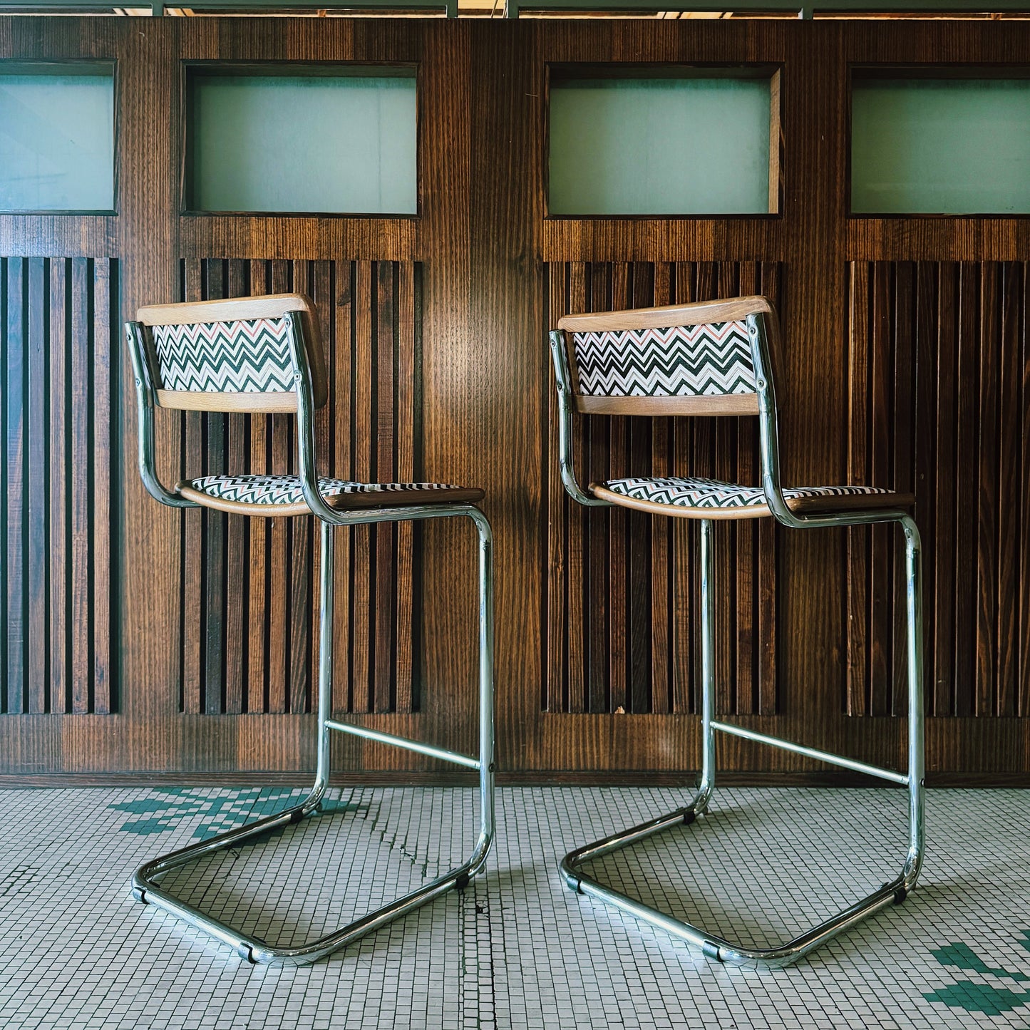 CESCA X MISSONI / Missoni Home Upholstered Bar Stool