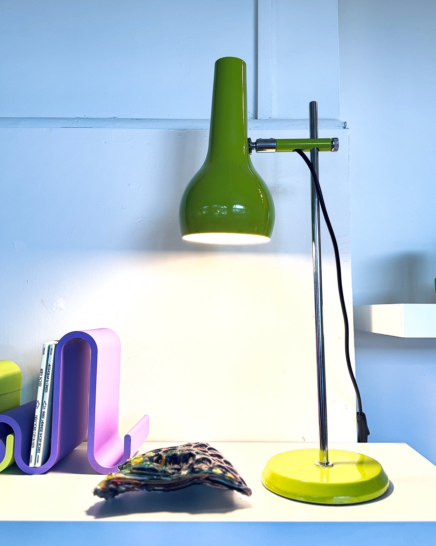 VINTAGE / Oslo Aust. 1960s Lime Desk Lamp