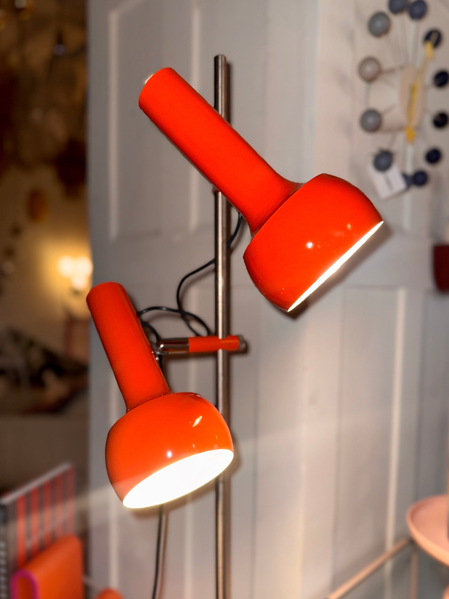 VINTAGE / Oslo Aust. / Dual Head Floor Lamp - Orange