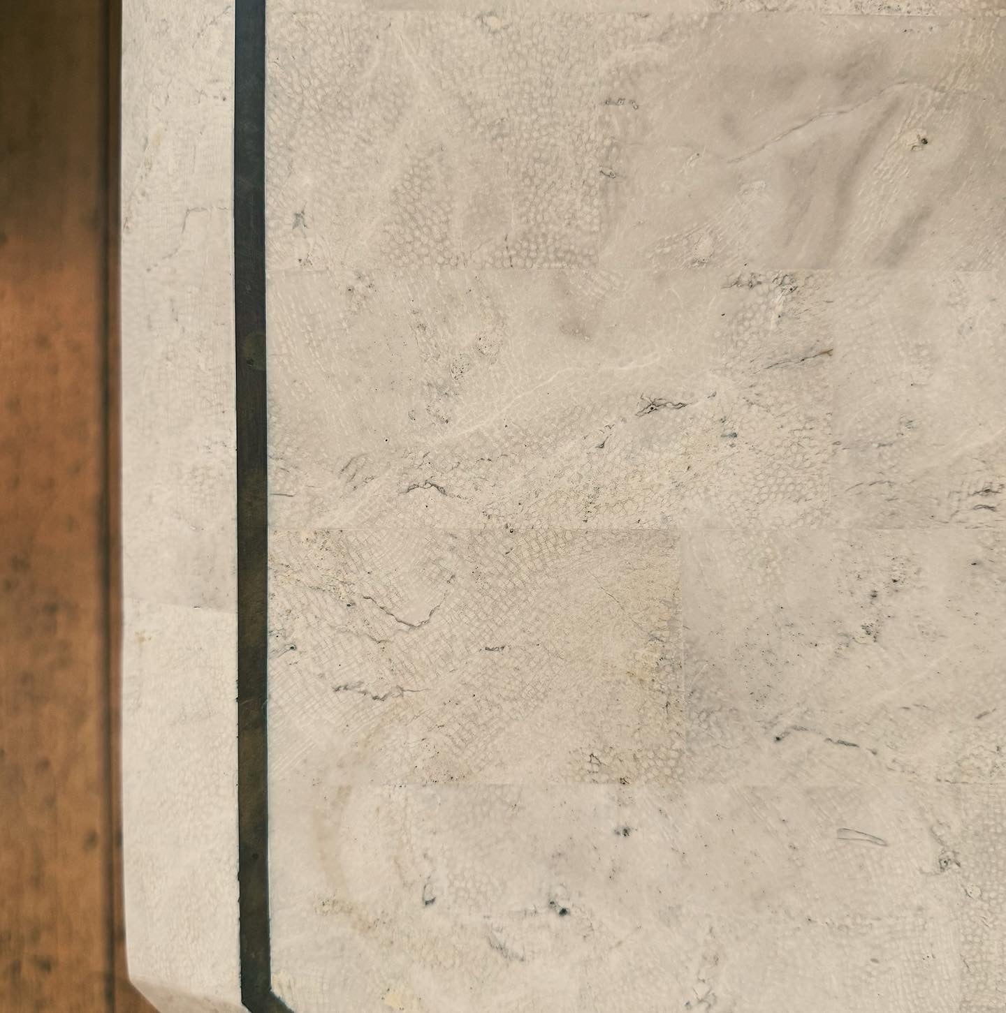 MAITLAND SMITH / Brass and Tessellated Stone Side Table