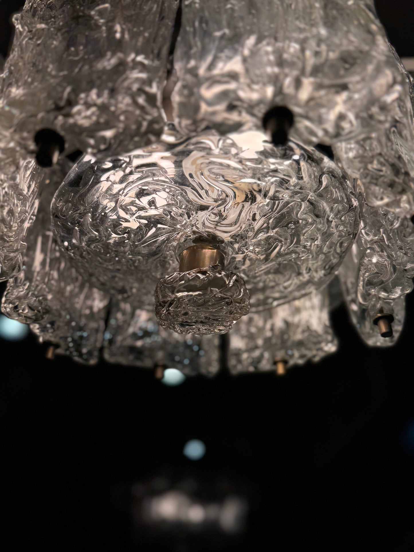 BAROVIER e TOSO / 1950s Mattonella Murano Glass Chandelier