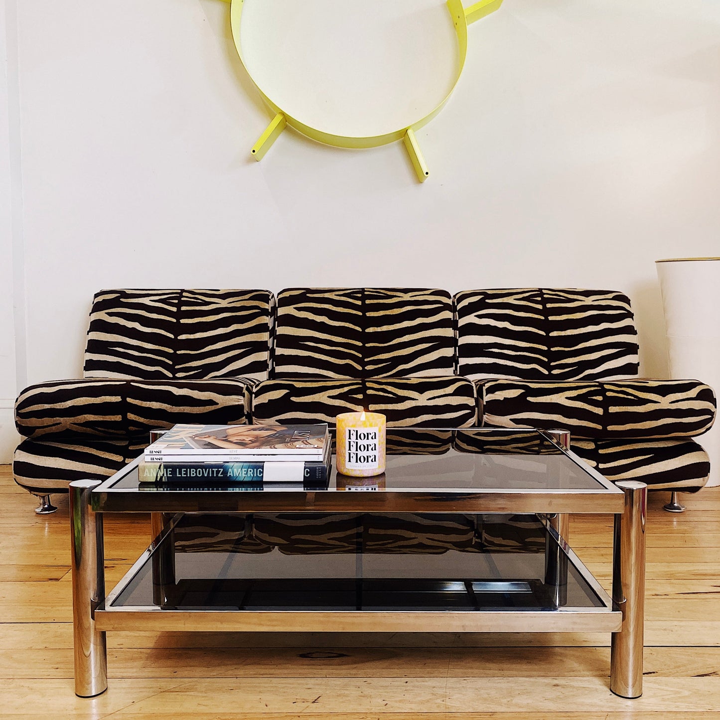 VINTAGE / Heavy Chrome Coffee Table