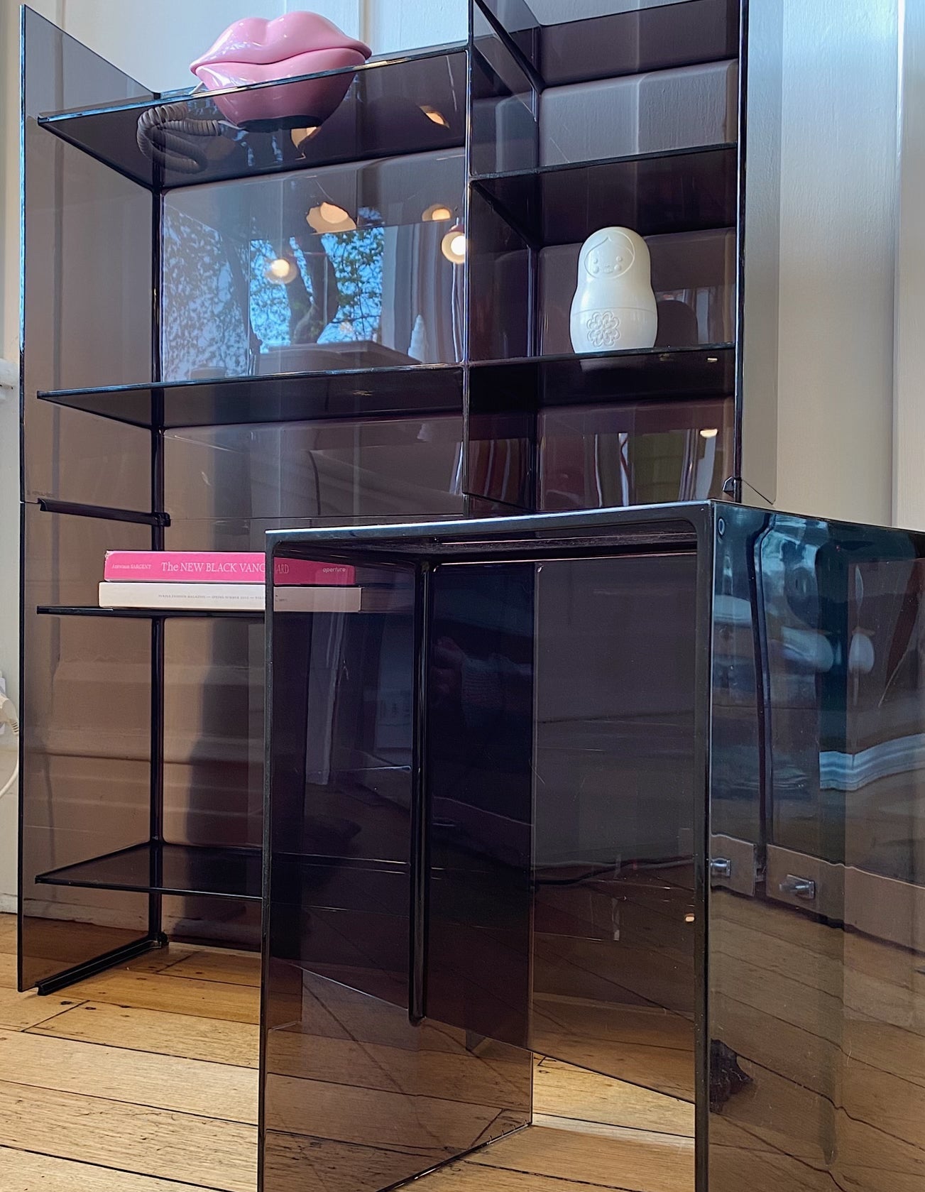 KARTELL / Transparent Smoke Sound Rack Storage Unit by Ludovica + Roberto Palomba