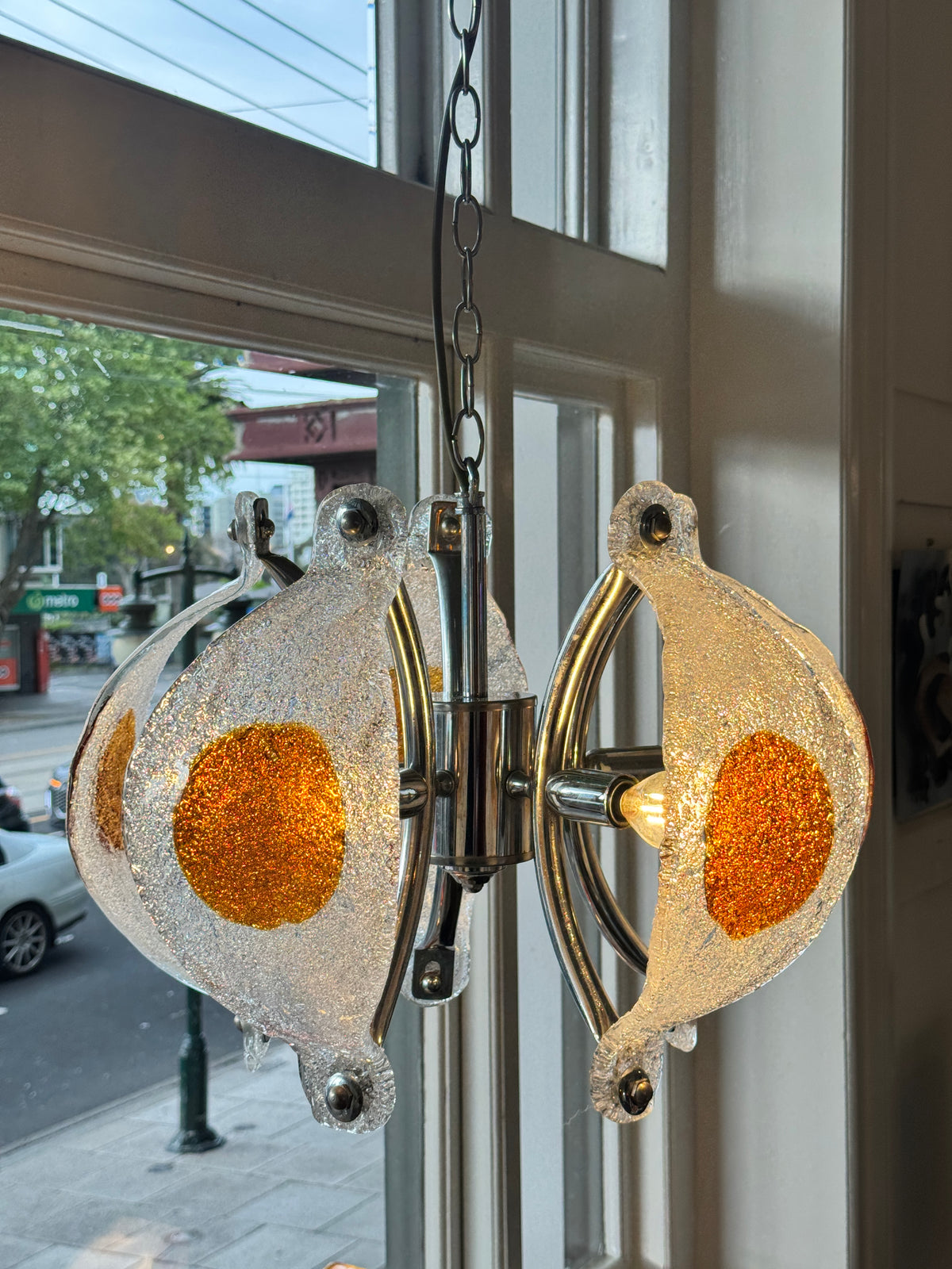 VINTAGE / Mazzega Murano Glass Chandelier