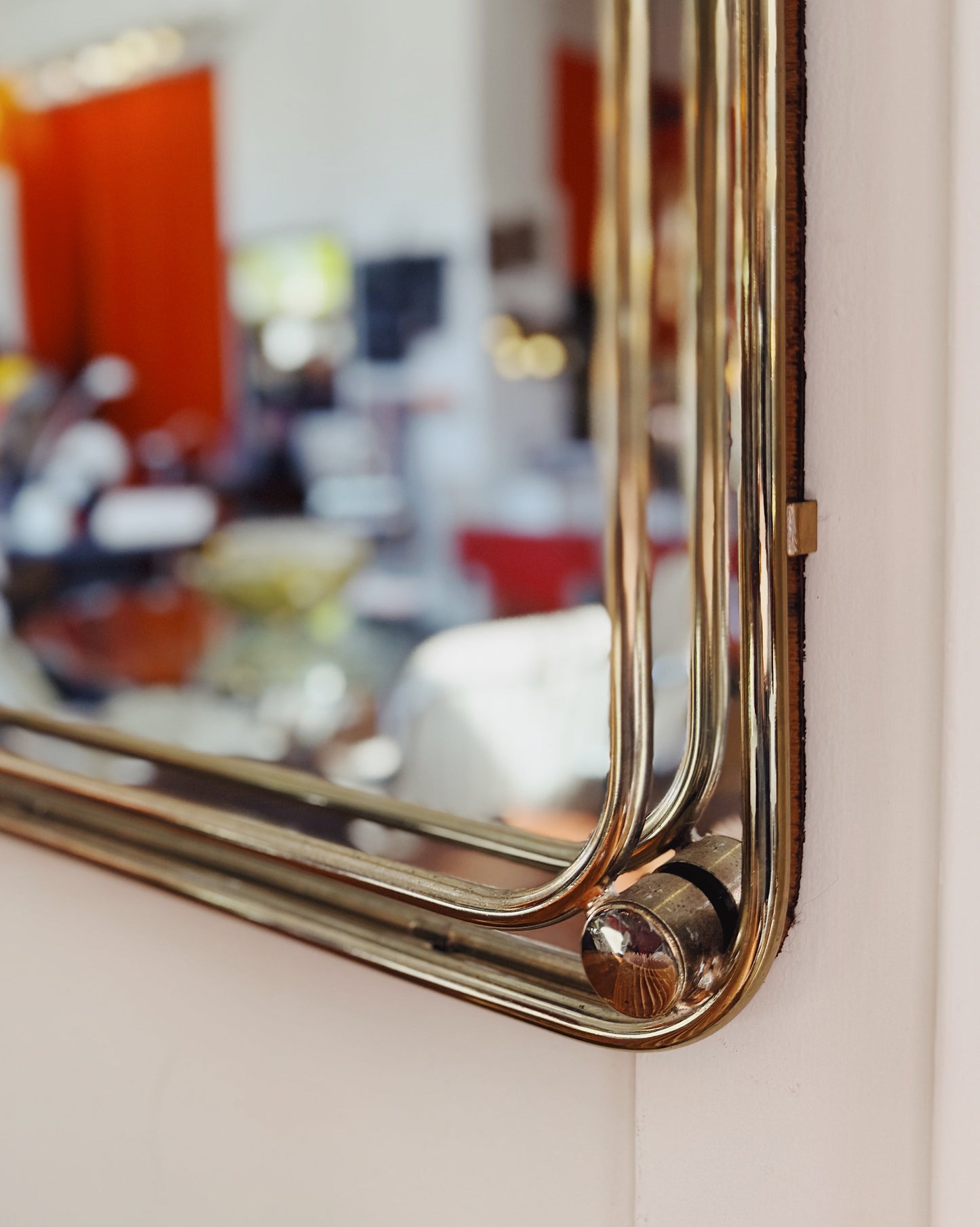 1970s REGENCY / Gold Framed Mirror