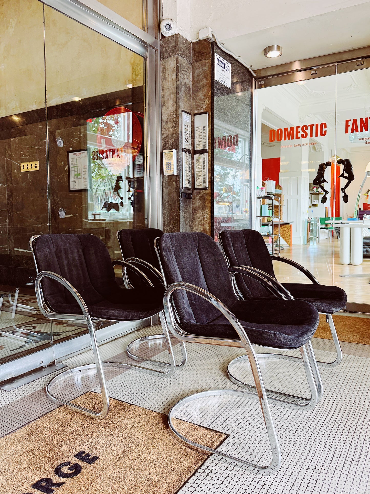 SPACE AGE / Italian Curved Chrome Chairs