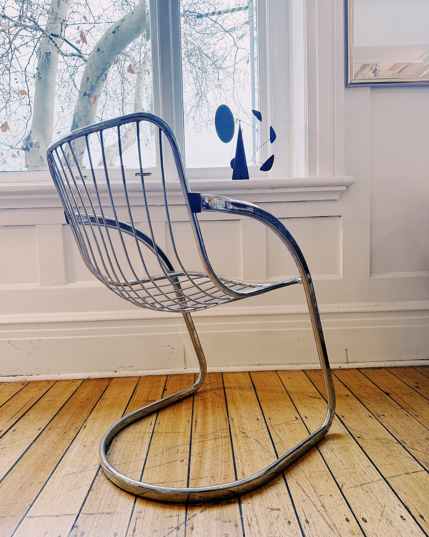 SPACE AGE / Italian Curved Chrome Chairs