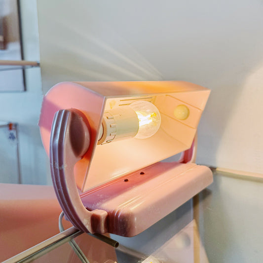 VINTAGE / Pinky Bakelite Headboard Lamps