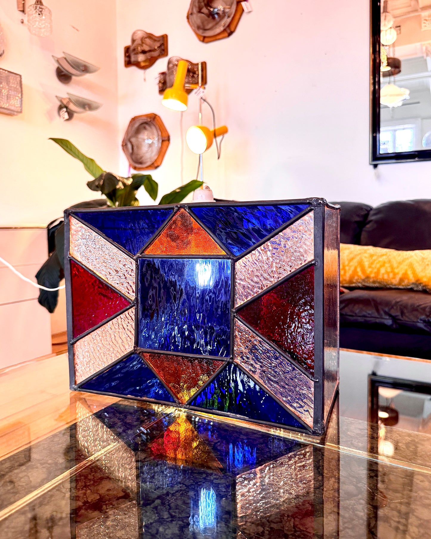 MID CENTURY LEADLIGHT 🔺🟦🔸