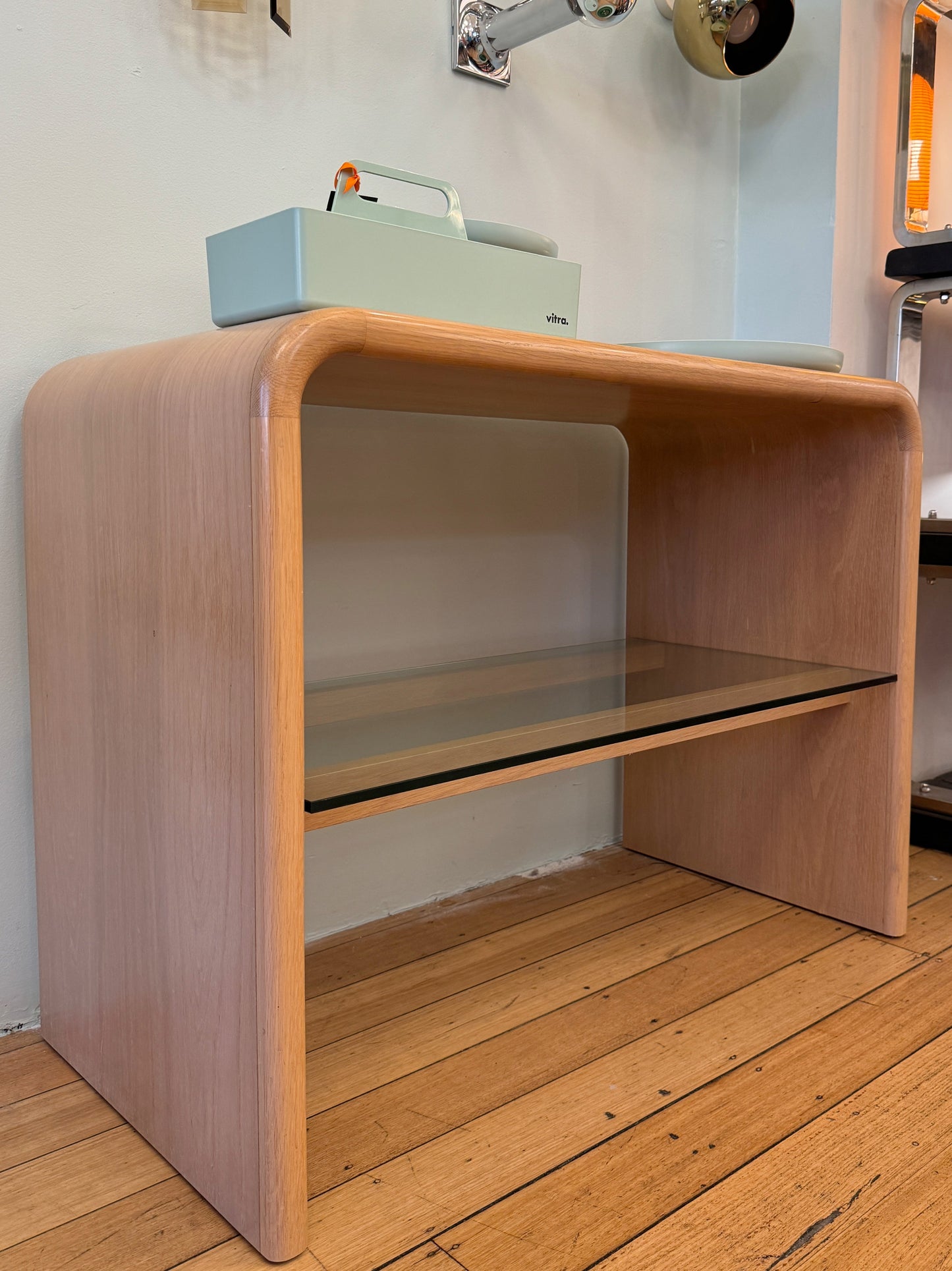 CATT / Custom 1980s Blond Wood Console