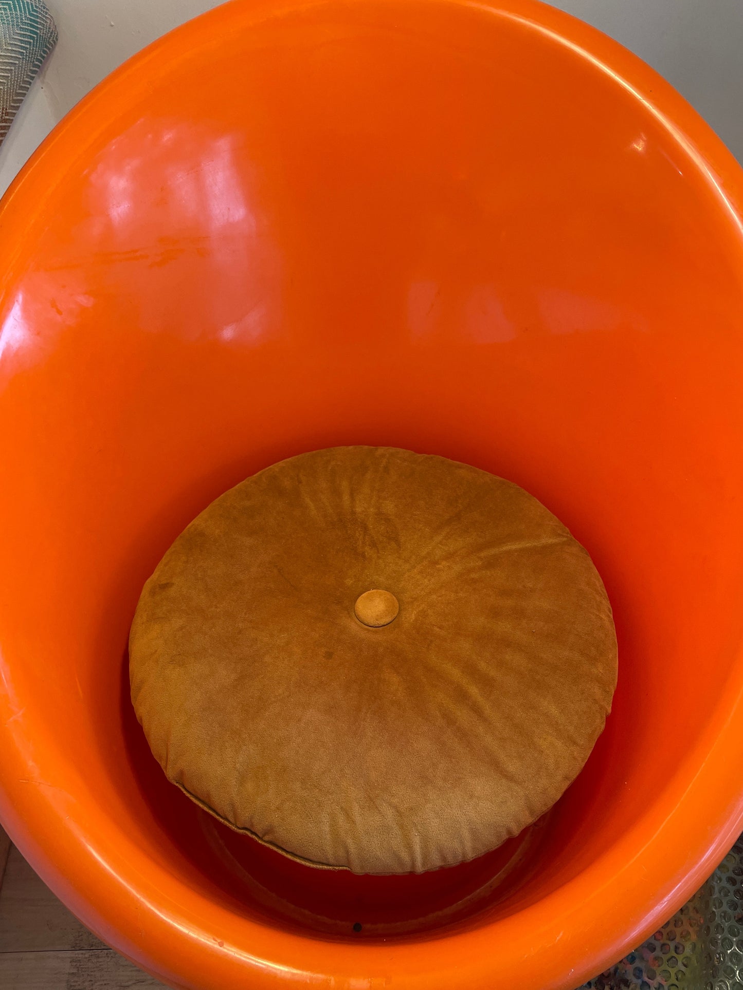 PLASTEX / Orange Tub Chair with Cushion