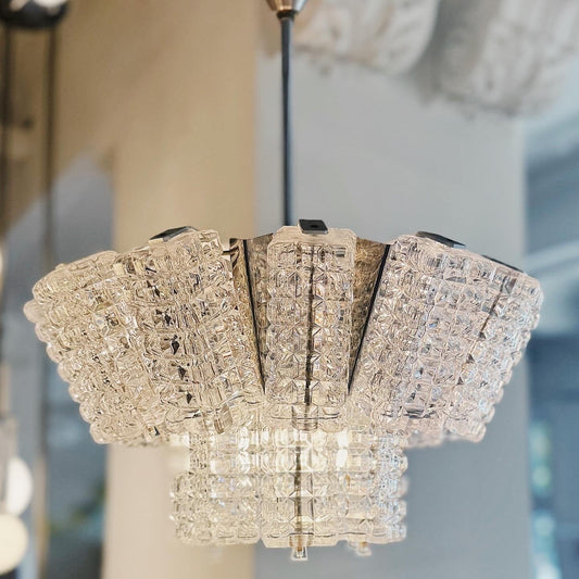 AUSTROLUX/ 1960s Petite Cubic Chandelier