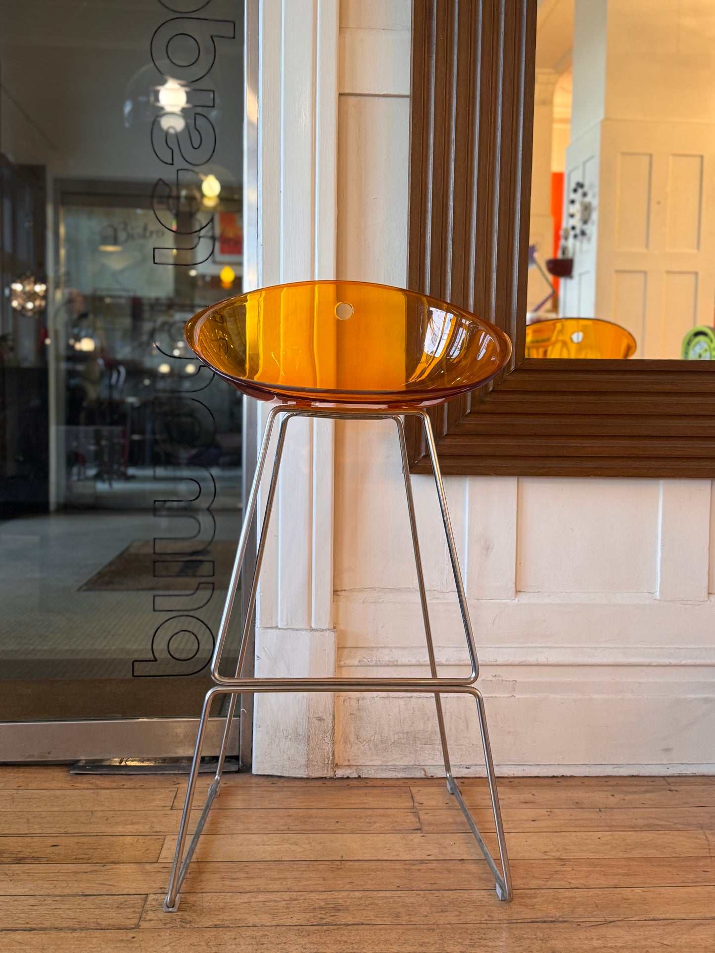 UNNEW / Pedrali Gliss 902 Acrylic & Chrome Bar Stools