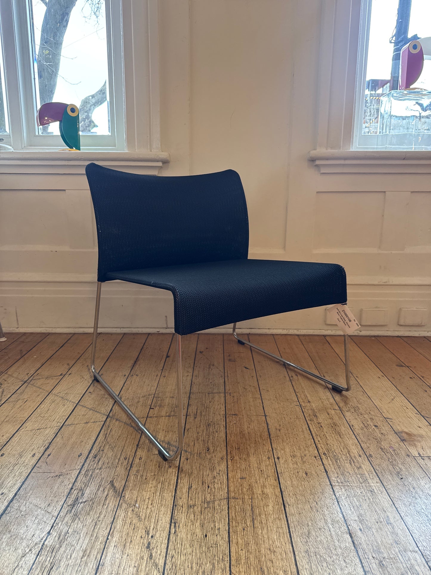 VITRA TAKEOVER / Sim Stacking Chair by Jasper Morrison, 1999 - Black Mesh