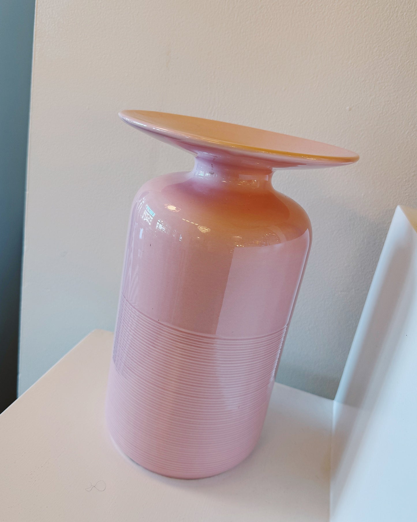 VINTAGE / Ceramic Post Modern Vase - Pastel Pink