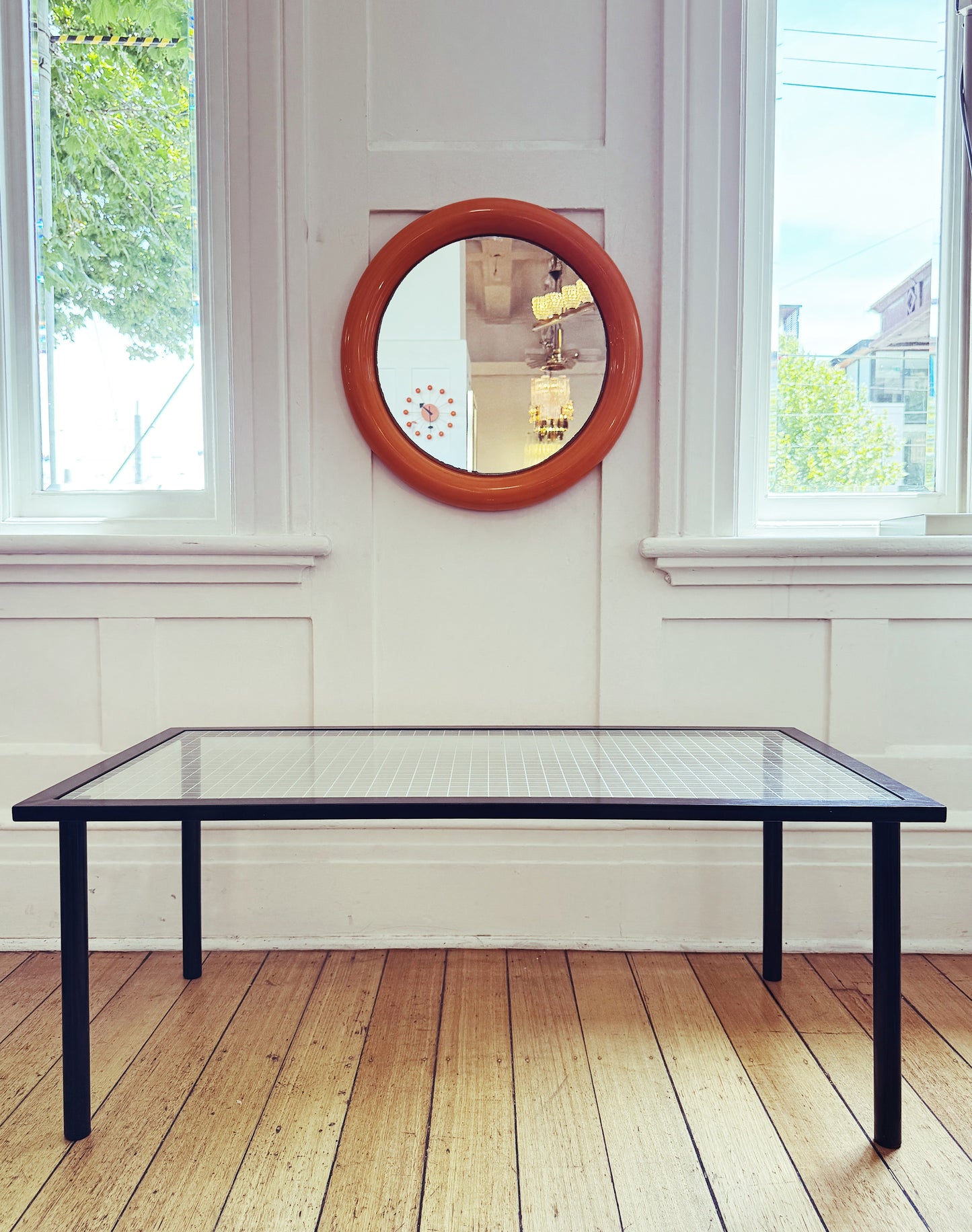 VINTAGE / Post Modern Grid Coffee Table