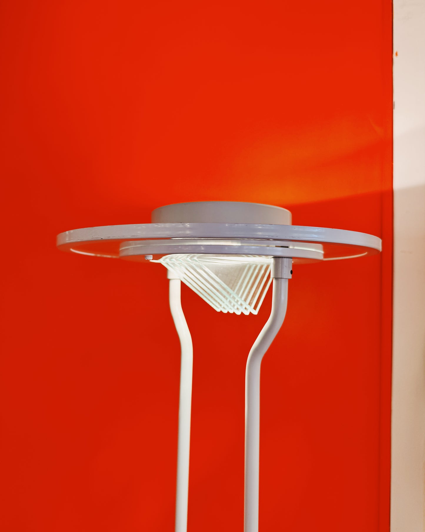 POST MODERN / Vintage Uplighter Floor Lamp - White