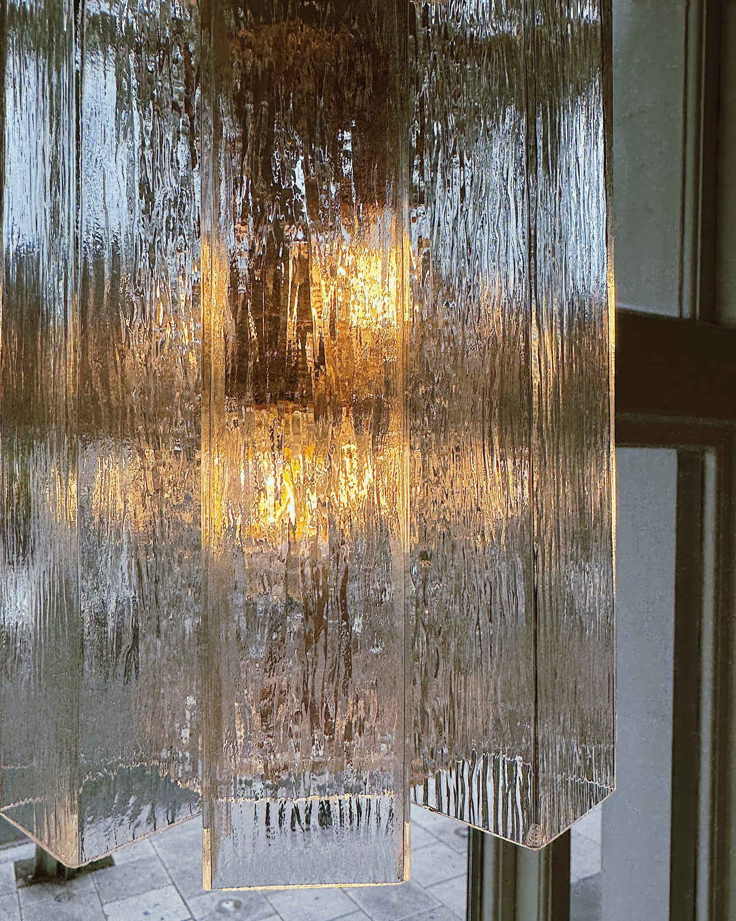 DORIA LEUCHTEN / Murano Squared Tronchi Chandelier