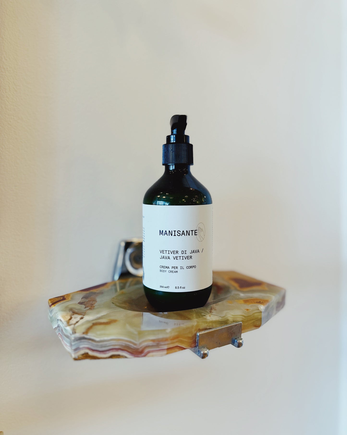 VINTAGE / Ornate Spanish Onyx Chrome Soap Dish