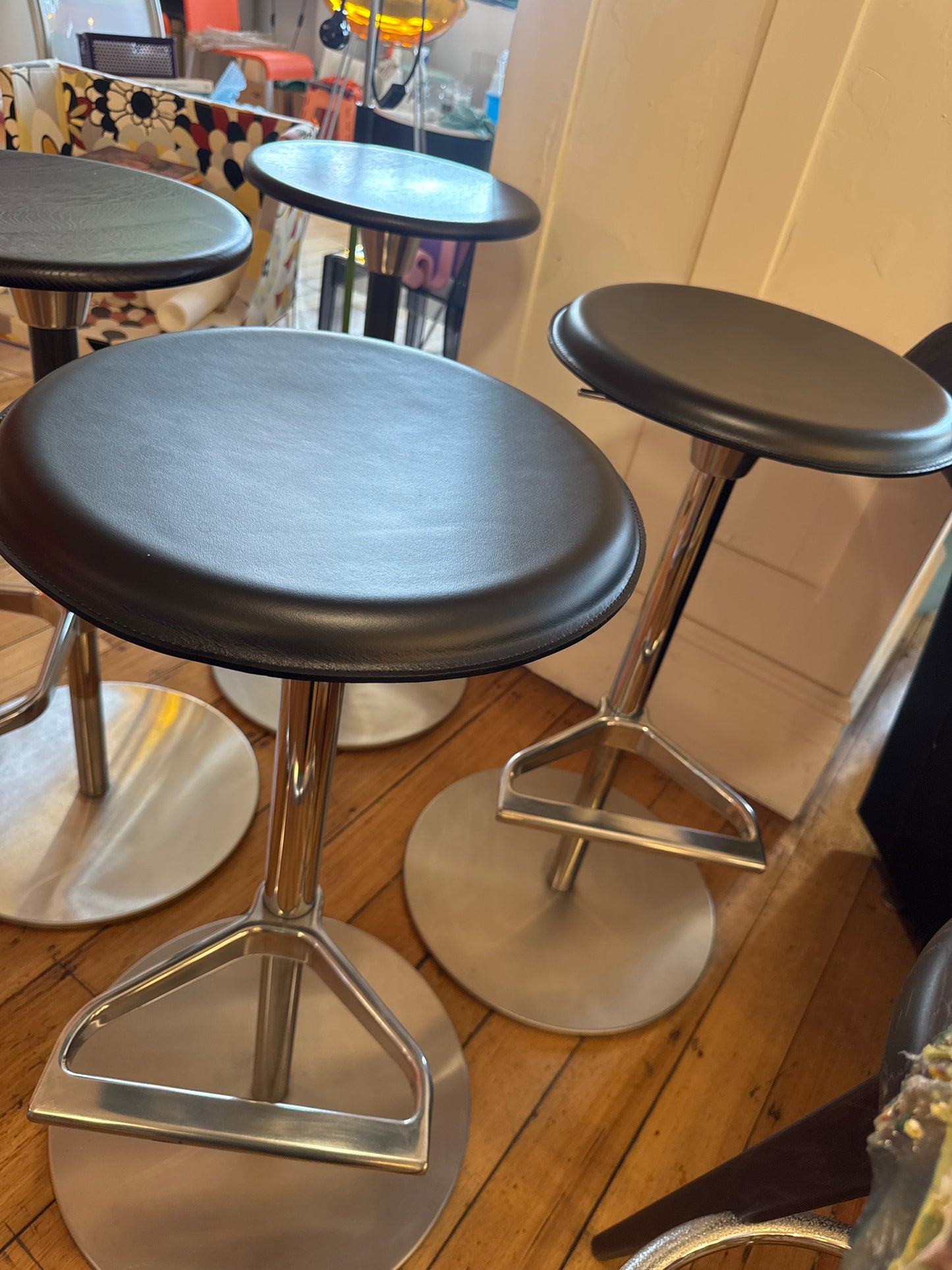 VITRA TAKEOVER / Zeb Stool Edward Barber & Jay Osger, 2014 - Leather Black