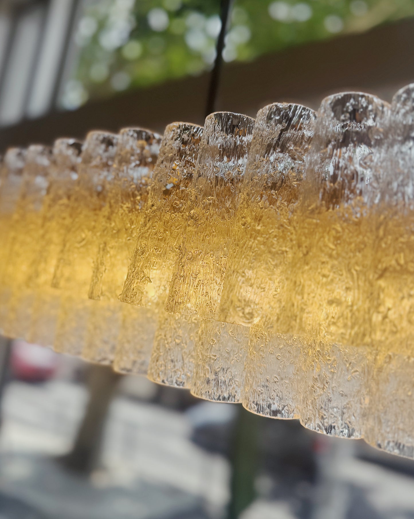 DORIA LEUCHTEN / Icicle Tronchi Glass Rectangular Chandelier