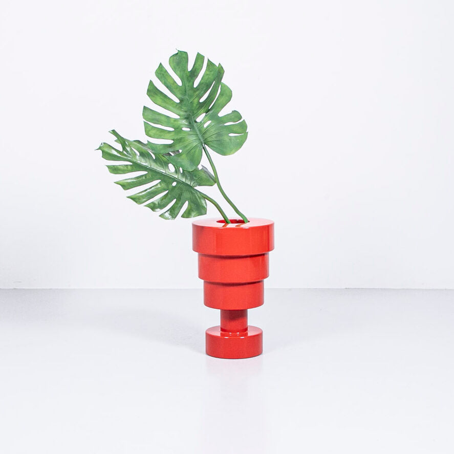 KARTELL / Red Calice Vase By Ettore Sottsass