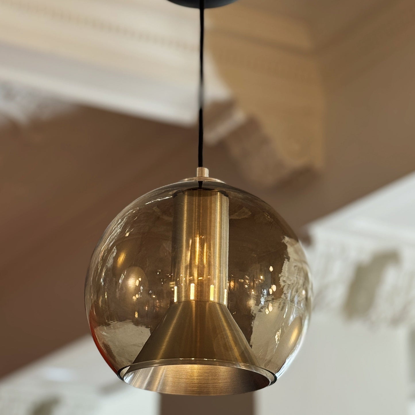 RAAK / Smoky Glass Globe Pendant by Frank Ligtelijn