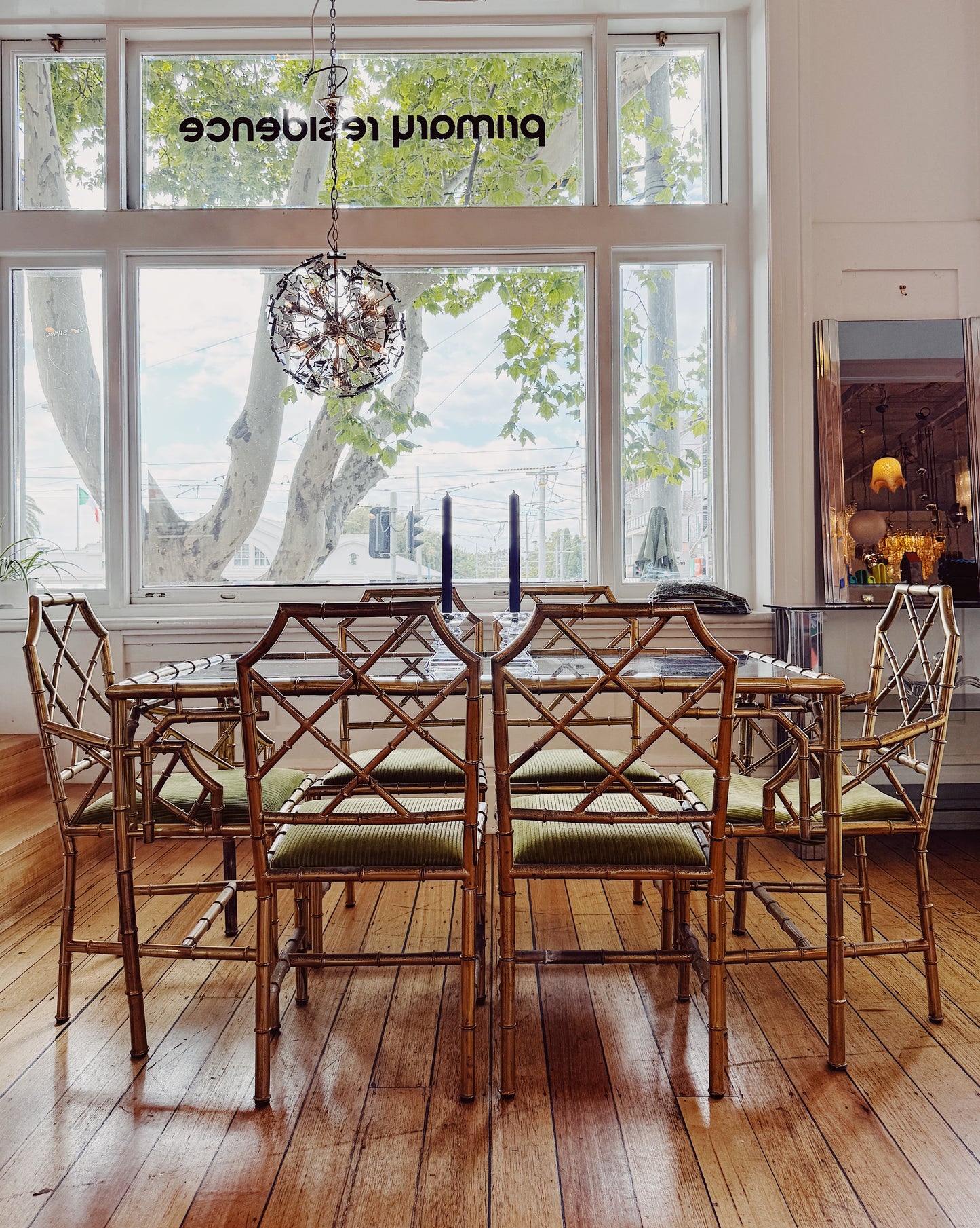 ITALIAN REGENCY / Vintage 1970s Solid Brass Dining Setting