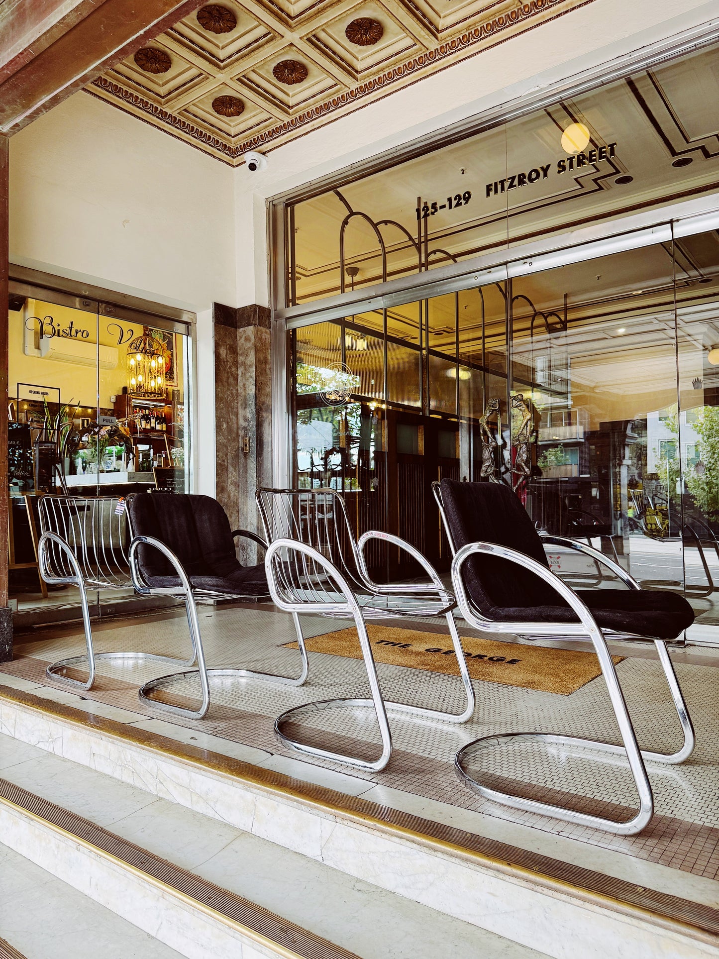 SPACE AGE / Italian Curved Chrome Chairs