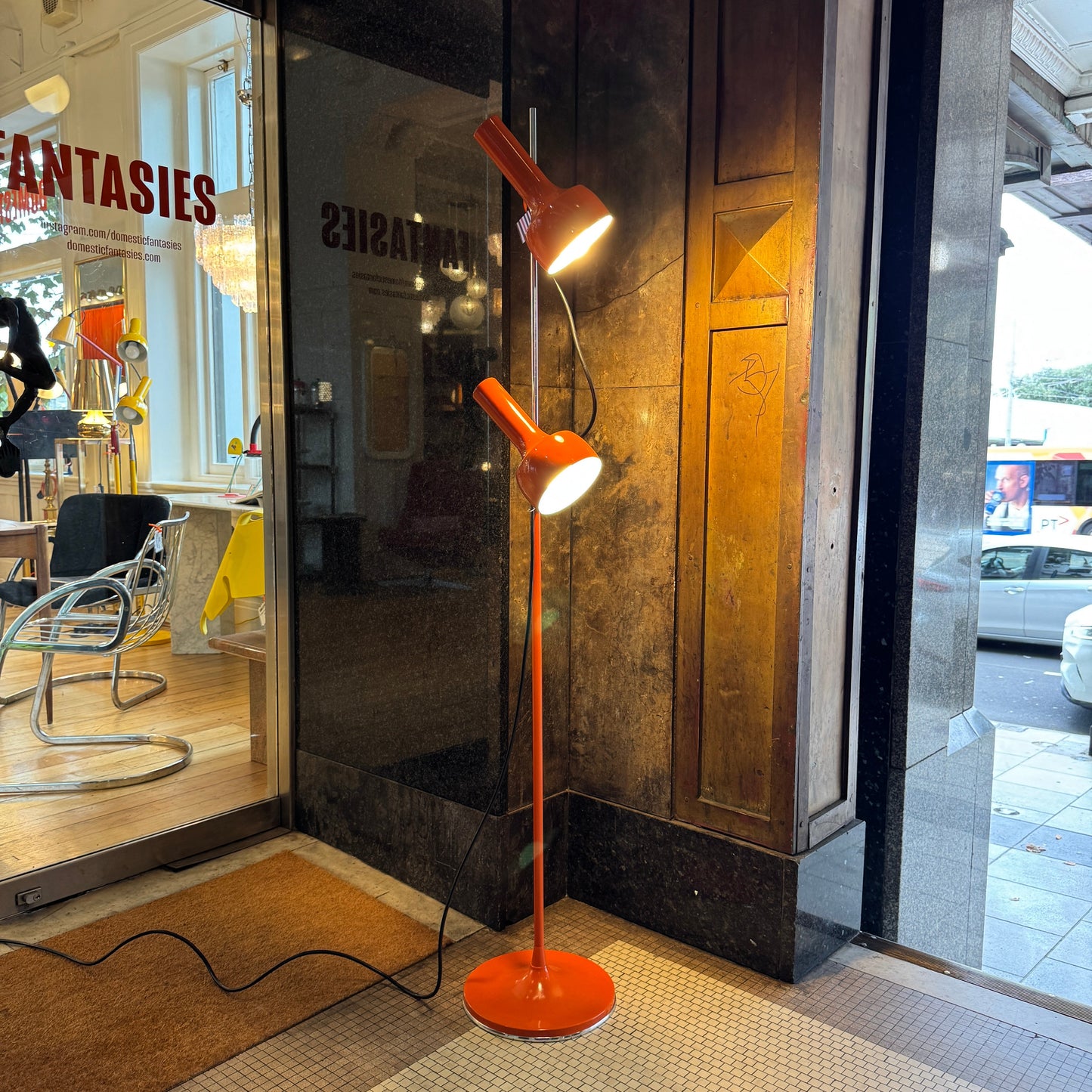 OSLO AUSTRALIA / Dual Head Floor Lamp - Orange
