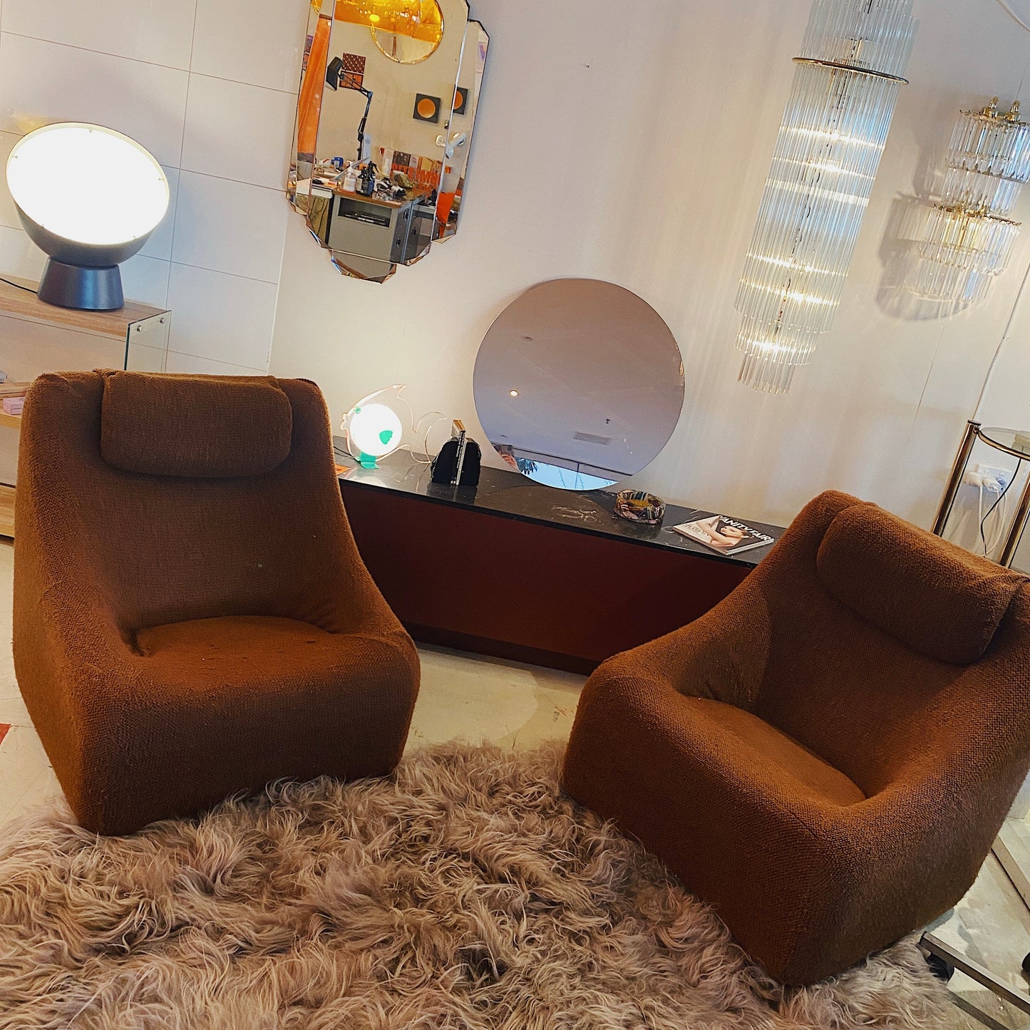FANTASY #162 / Featherston Sofa Chair / Chocolate