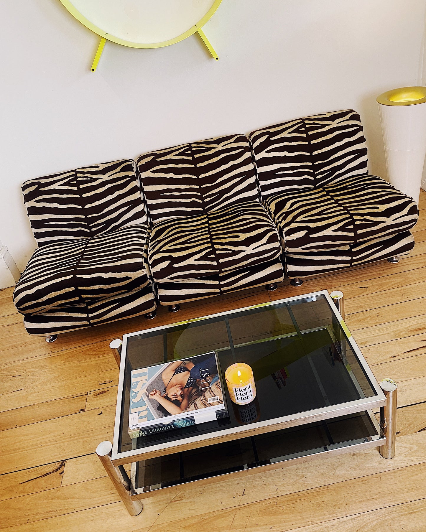 ITALIAN MODULAR / Zebra Print Velour Chairs