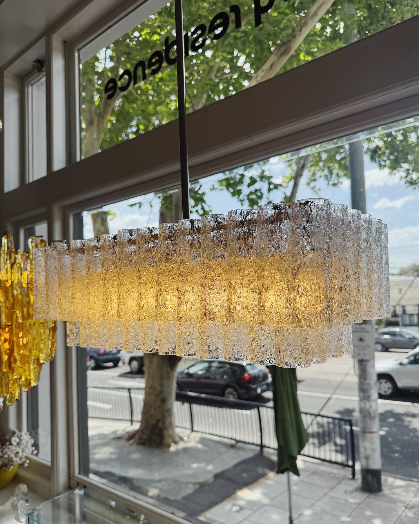 DORIA LEUCHTEN / Icicle Tronchi Glass Rectangular Chandelier