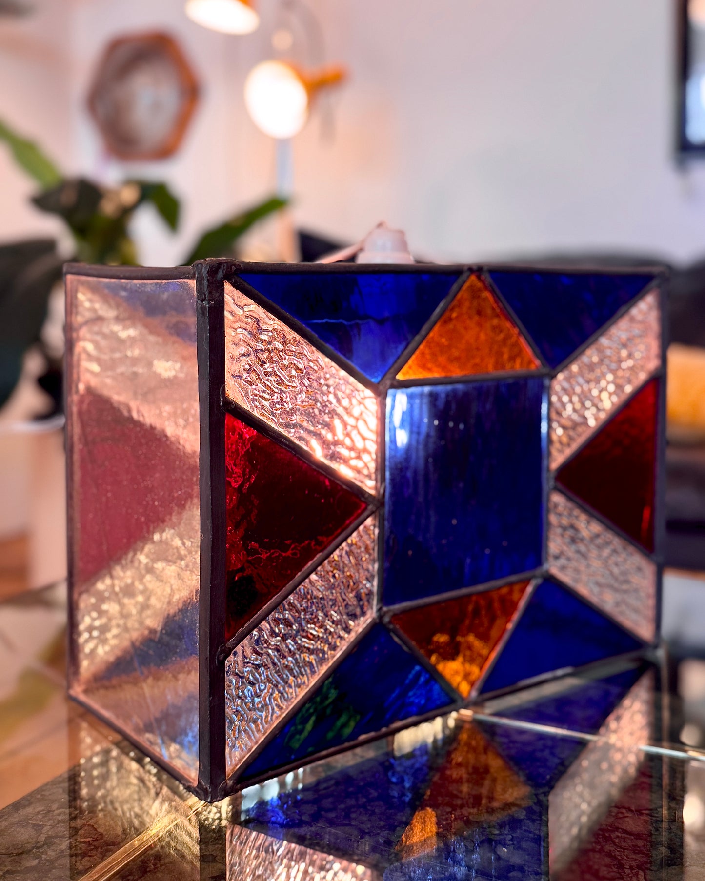 MID CENTURY LEADLIGHT 🔺🟦🔸