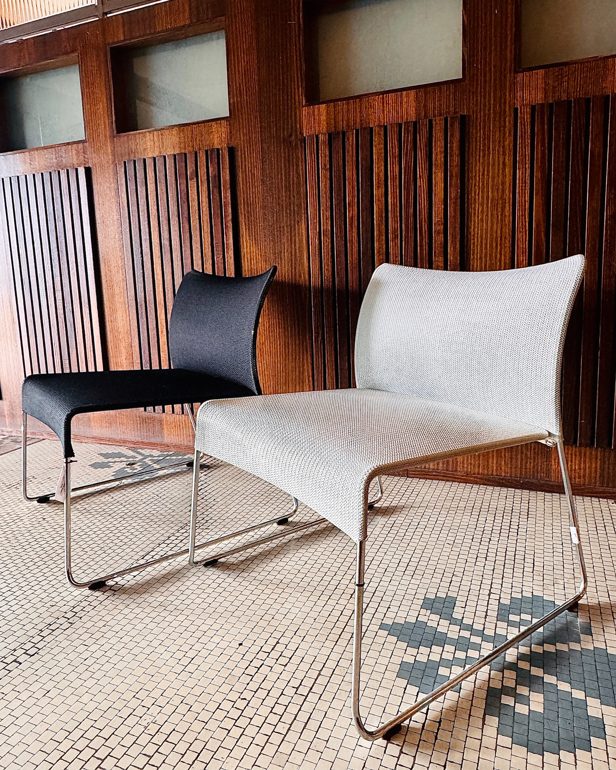 VITRA TAKEOVER / Sim Stacking Chair by Jasper Morrison, 1999 - White Mesh