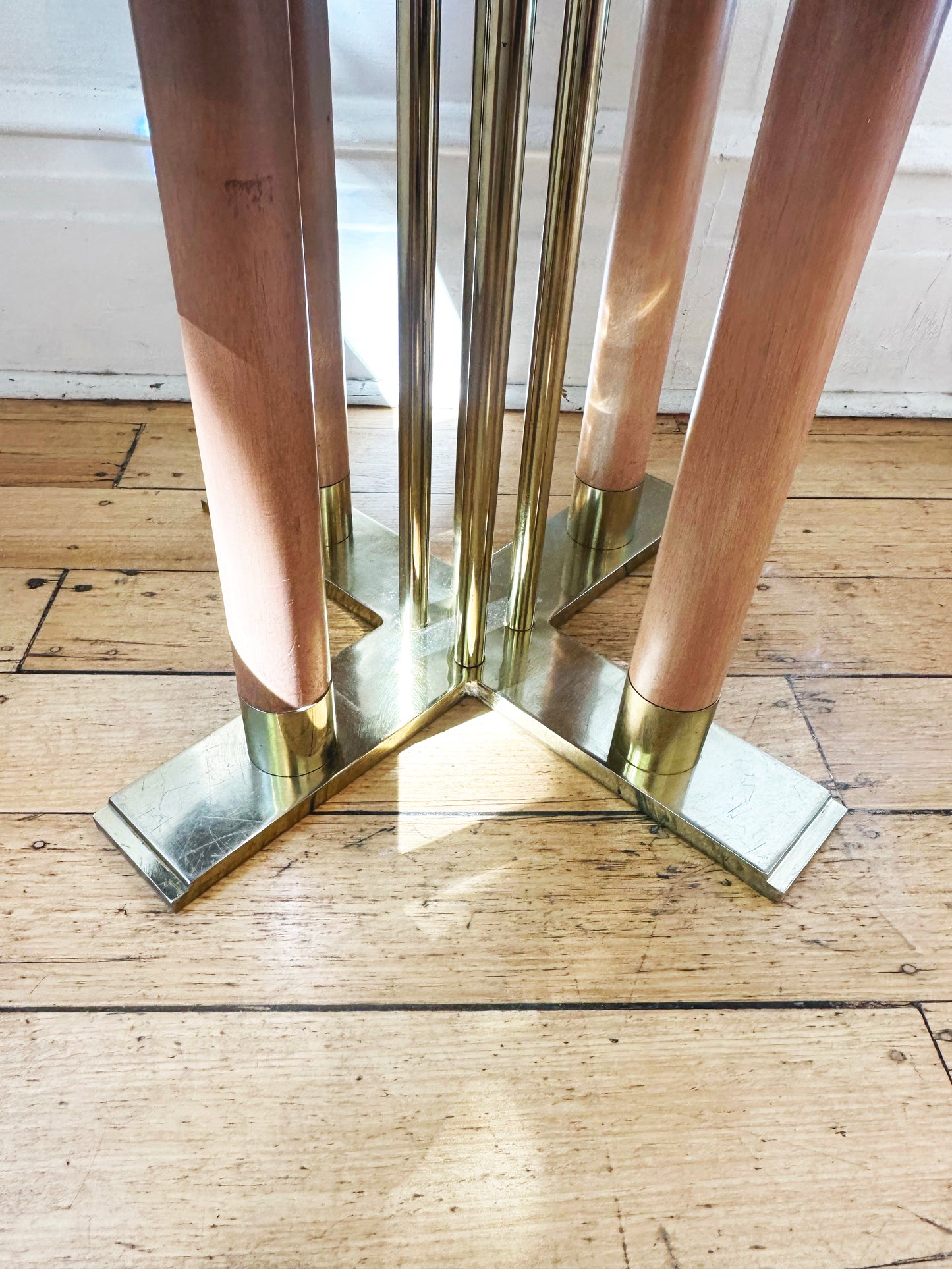 VINTAGE / Brass, Timber + Terrazzo Table