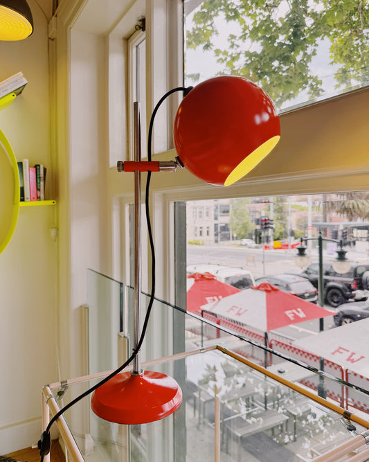OSLO AUSTRALIA / Vintage Eyeball Desk Lamp - Orange
