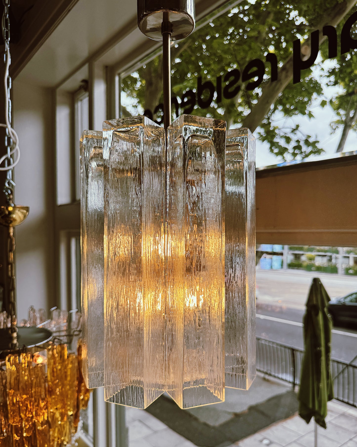 DORIA LEUCHTEN / Murano Squared Tronchi Chandelier