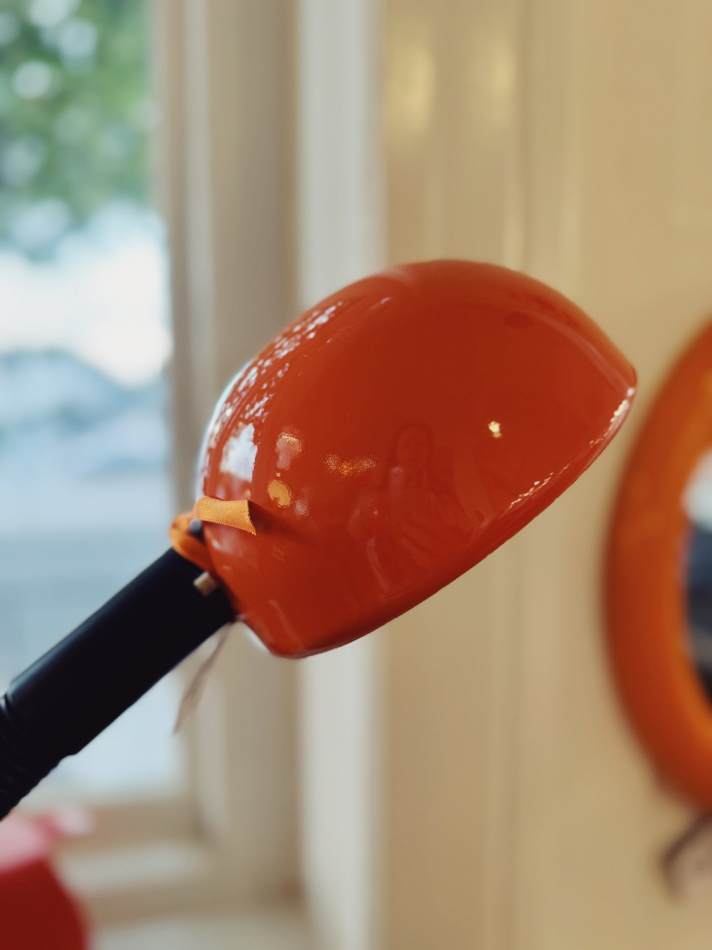 OSLO / 1970s Gooseneck Orange Floor Lamp