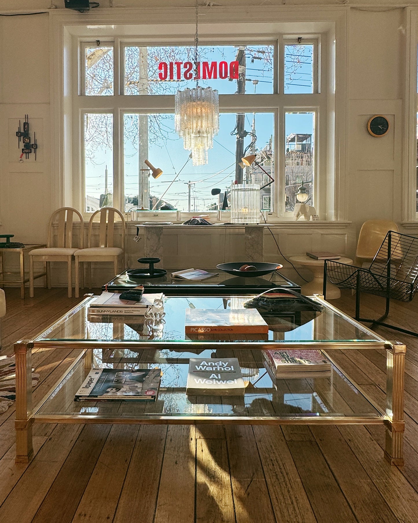 PIERRE VANDEL / Gold Pillar Coffee Table