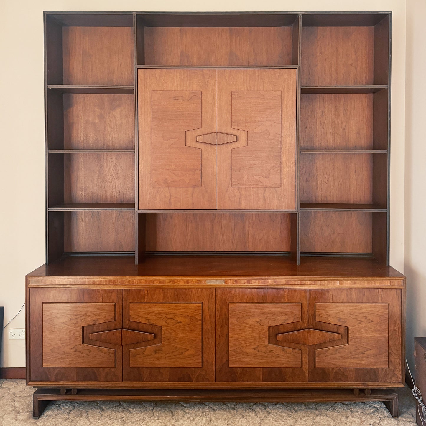 RUDOWSKI / 1960s Bespoke Teak Hutch Cabinet