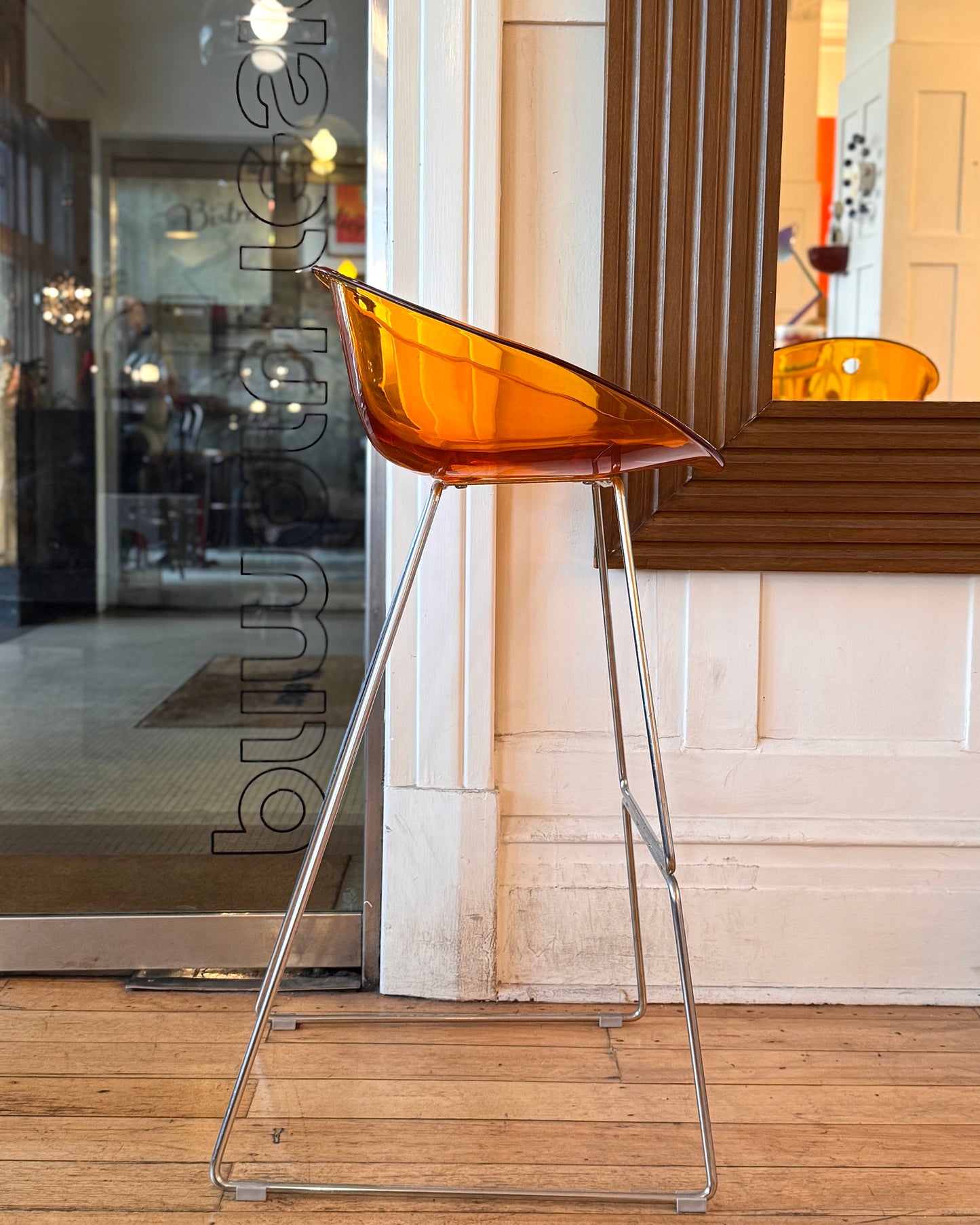 UNNEW / Pedrali Gliss 902 Acrylic & Chrome Bar Stools