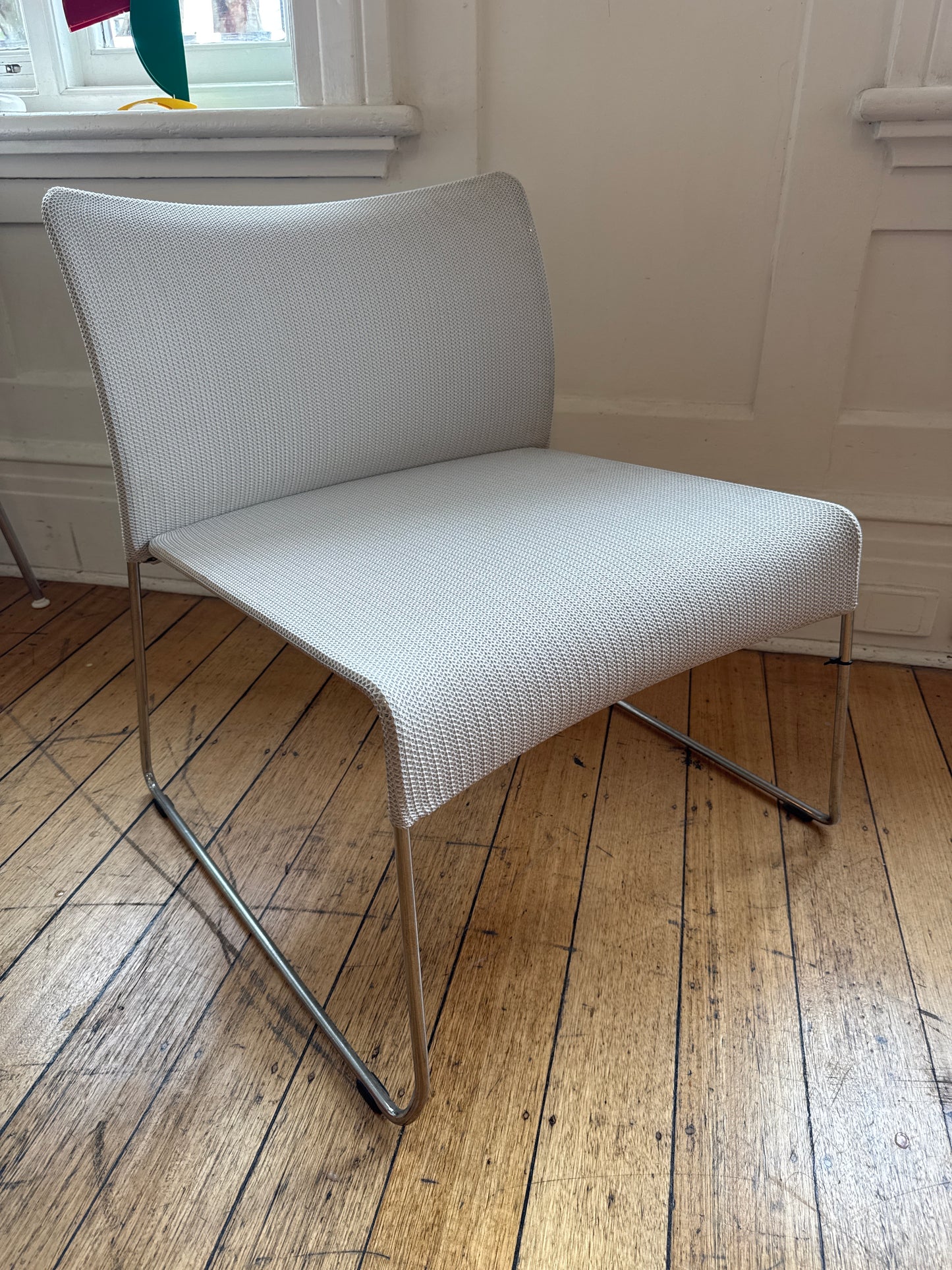 VITRA TAKEOVER / Sim Stacking Chair by Jasper Morrison, 1999 - White Mesh