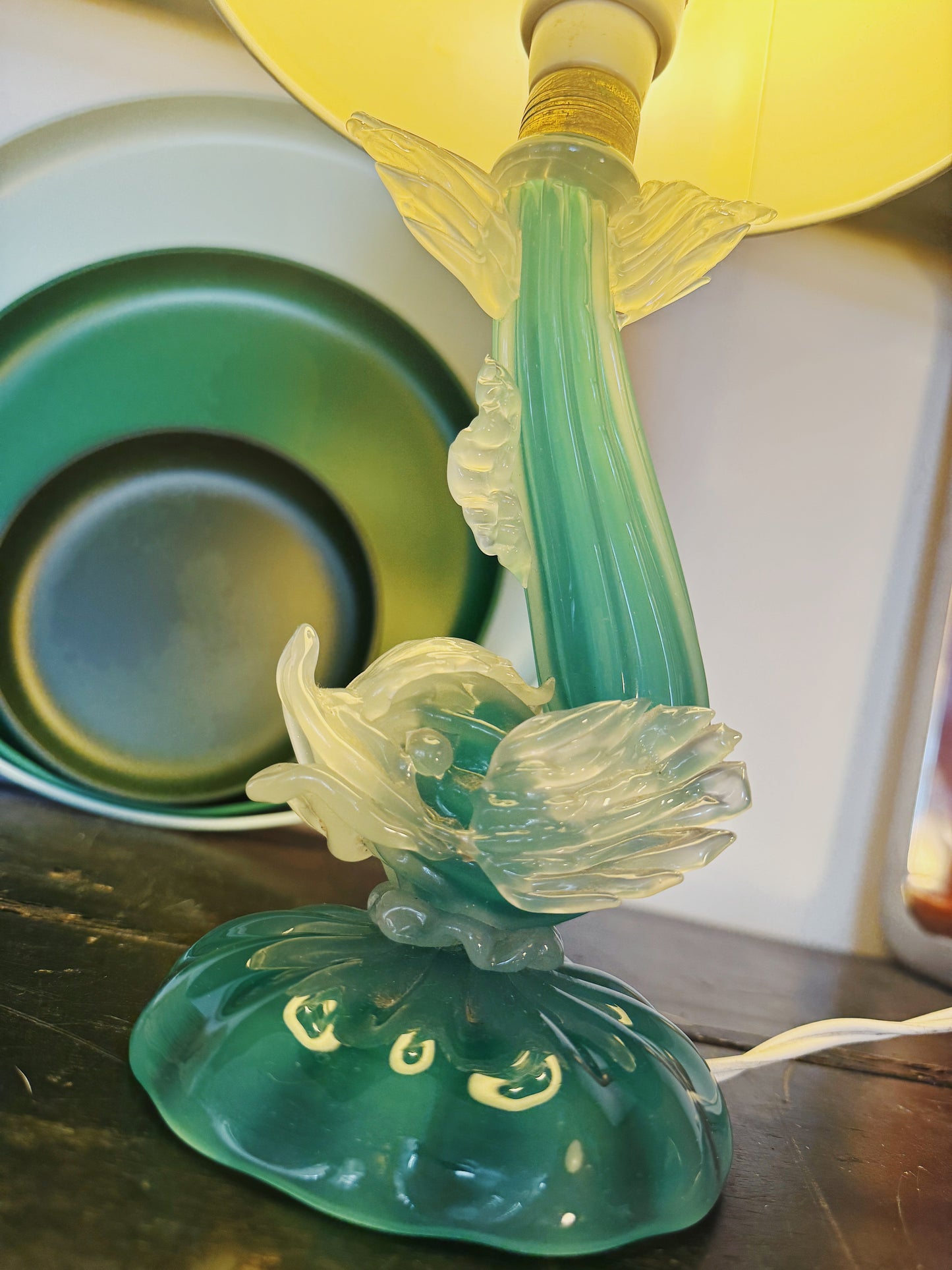 MURANO / Glass Fish Lamp - Aqua