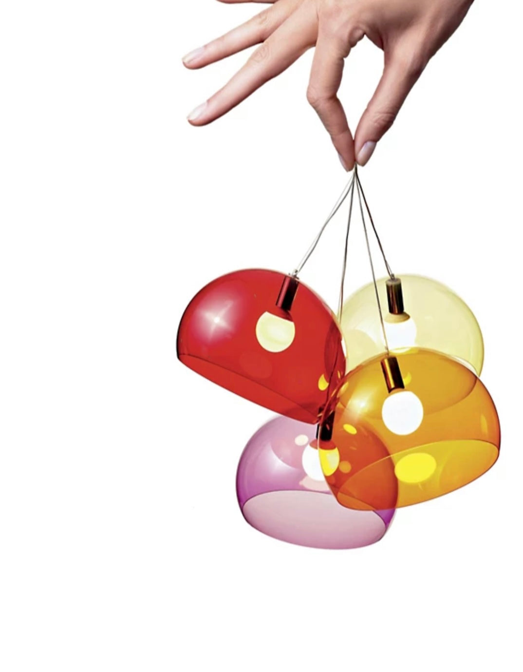 KARTELL / FL/Y Orange Pendant Lamp by Ferruccio Laviani
